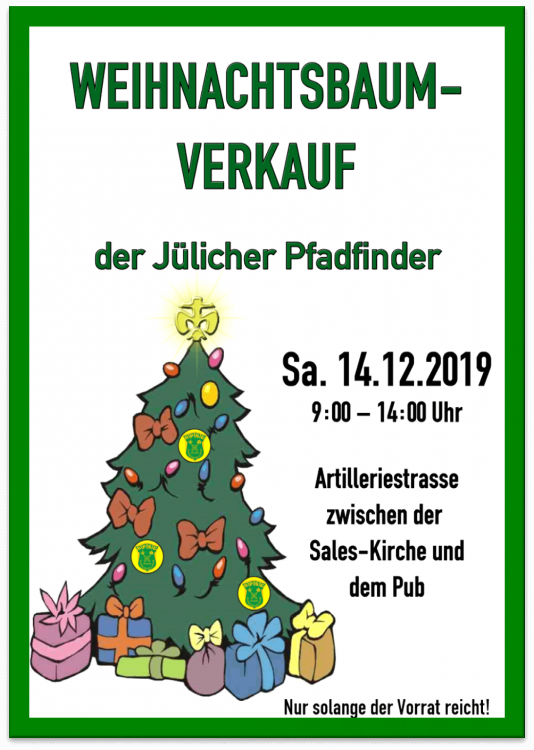 Weihnachtsbaumverkauf  Pfarrei Heilig Geist Jülich