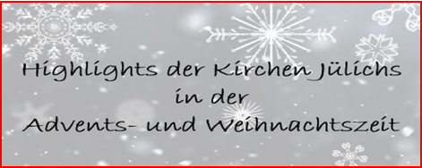 Highlights der Kirchen in der Advents- und Weihnachtszeit